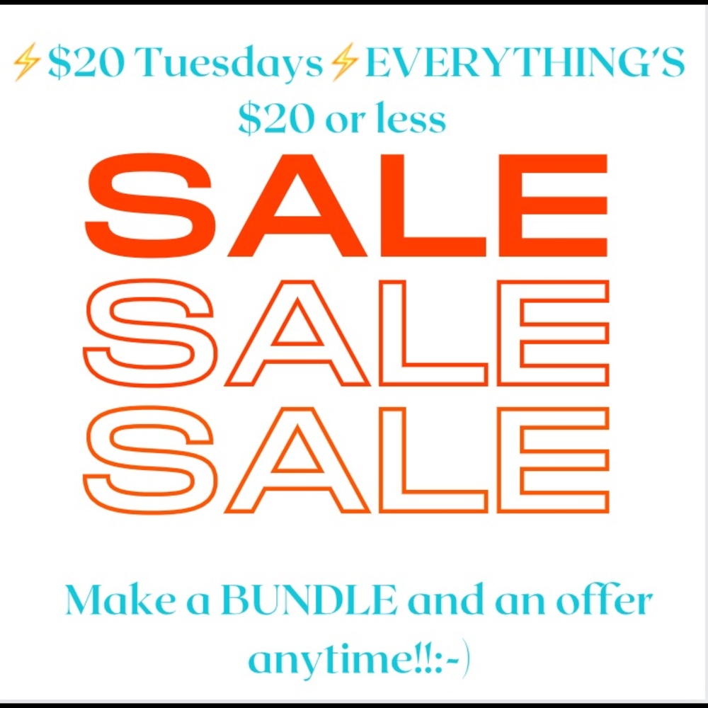 ⚡️SALE⚡️$20 Tuesdays = Everything is $20 or less🤩